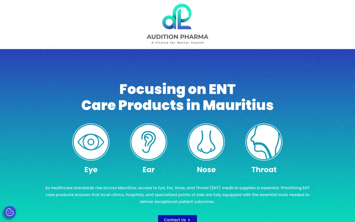 Audition Pharma website home page