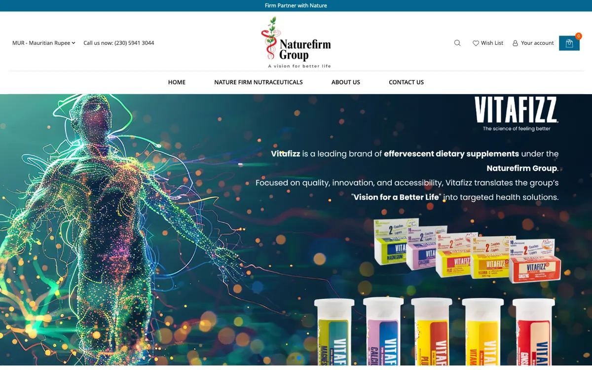 Naturefirm Group website home page